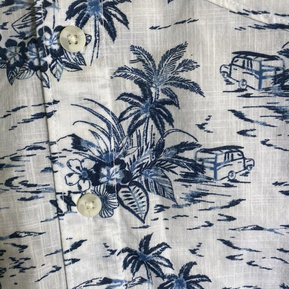 Tommy Bahama Hawaiian Shirt All Over Print Tropical Beach Men's Large NWT $120 - Picture 3 of 12